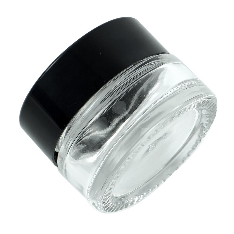 10pcs Non-Stick Glass Wax Container Concentrate with Smooth Lid 5ml Glass jar Bottle for Smokong Oil