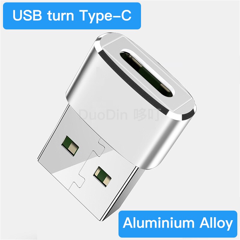 Adaptador USB tipo C con cabeza de cable de carga, fuente de alimentación portátil, adaptador de seguridad Mag de aleación de aluminio para USB-C: Blanco