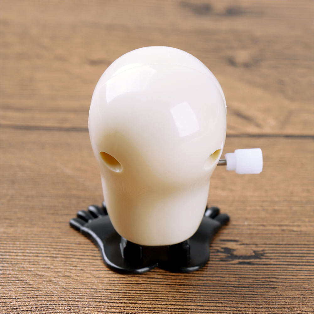 1 stk cool stil plast sort hvid mini kraniet form windup urværk legetøj til barn sjov nyhed urværk legetøj