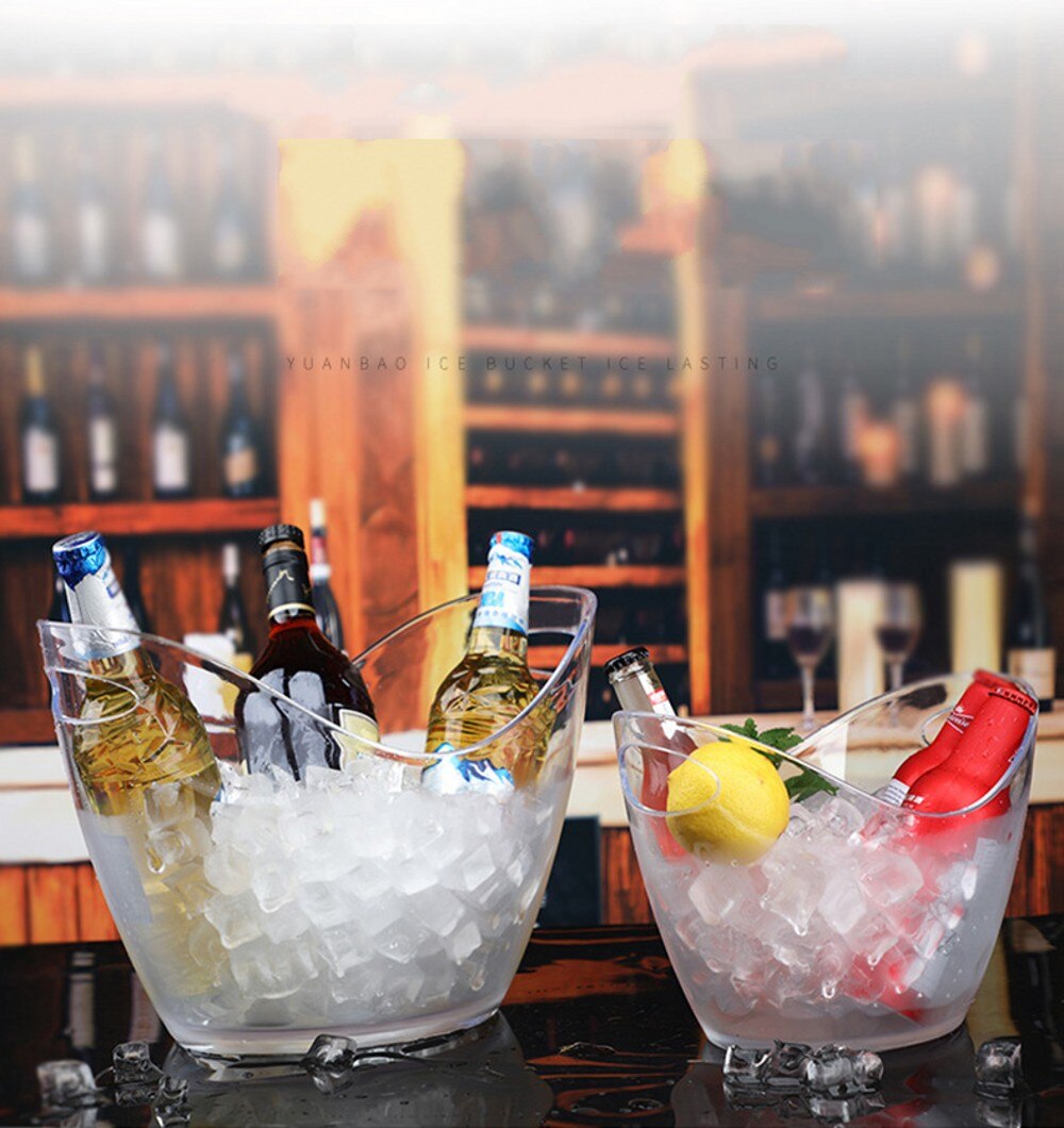 Large 12L Led ice buckets color changing LED light up Wine Cooler Barrel shaped Champagne wine beer ice bucket bar
