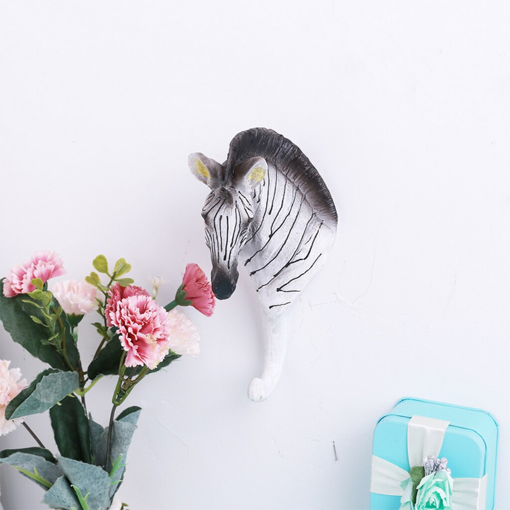 Crochet mural Animal Vintage | Girafe zèbre éléphant tête, crochet par succion pour fenêtre, forte aspiration, cintre chapeau vêtements manteau, support de suspension