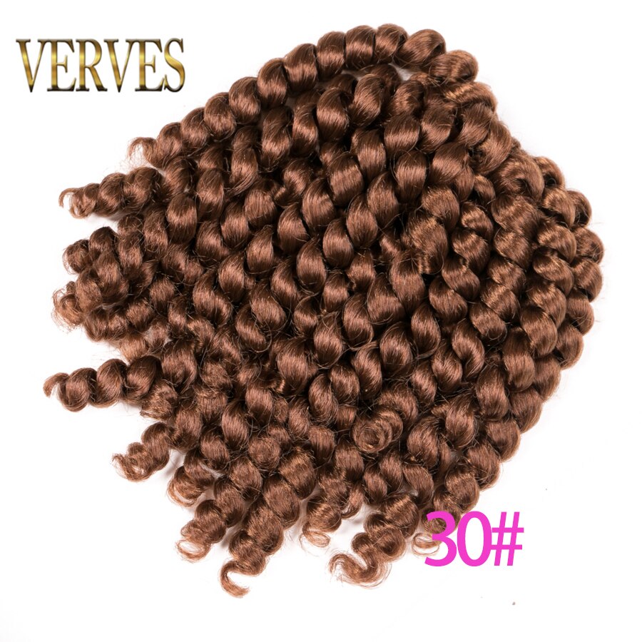Torção encaracolado preto crochê tranças de cabelo 75 g/pacote 8 polegada 20 fios/pçs sintético ombre trança extensão do cabelo torção: #30