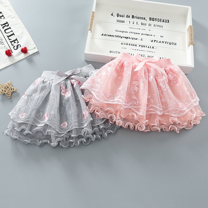 Zomer Meisjes Gebreide Tutu Rok Kinderen Rok Stijl Pluizige Rok Vier Seizoenen Prinses Taart Rok Party Prinses Rok