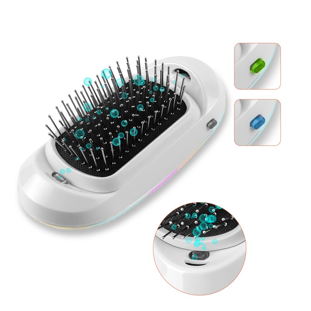 Ionic Hair Brush Portable Electric Hairbrush Anti Static Magic Negative Ion Hair Massage Comb No More Frizz Scalp Massager