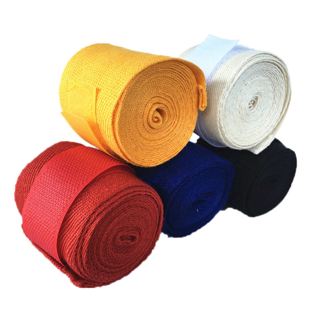 2.5 m Hand Wraps Boksen Sanda Pols Bandages Band Pad Handschoen Gym Comfortabele katoenen Bescherming Stretch Vuist Laagste prijs