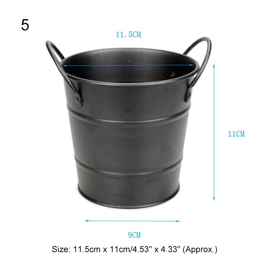 French Fries Basket Stainless Steel Food Storage Rack Snack Icing French Fry Containers Tin Pails Wedding Birthday Party Favors: 5