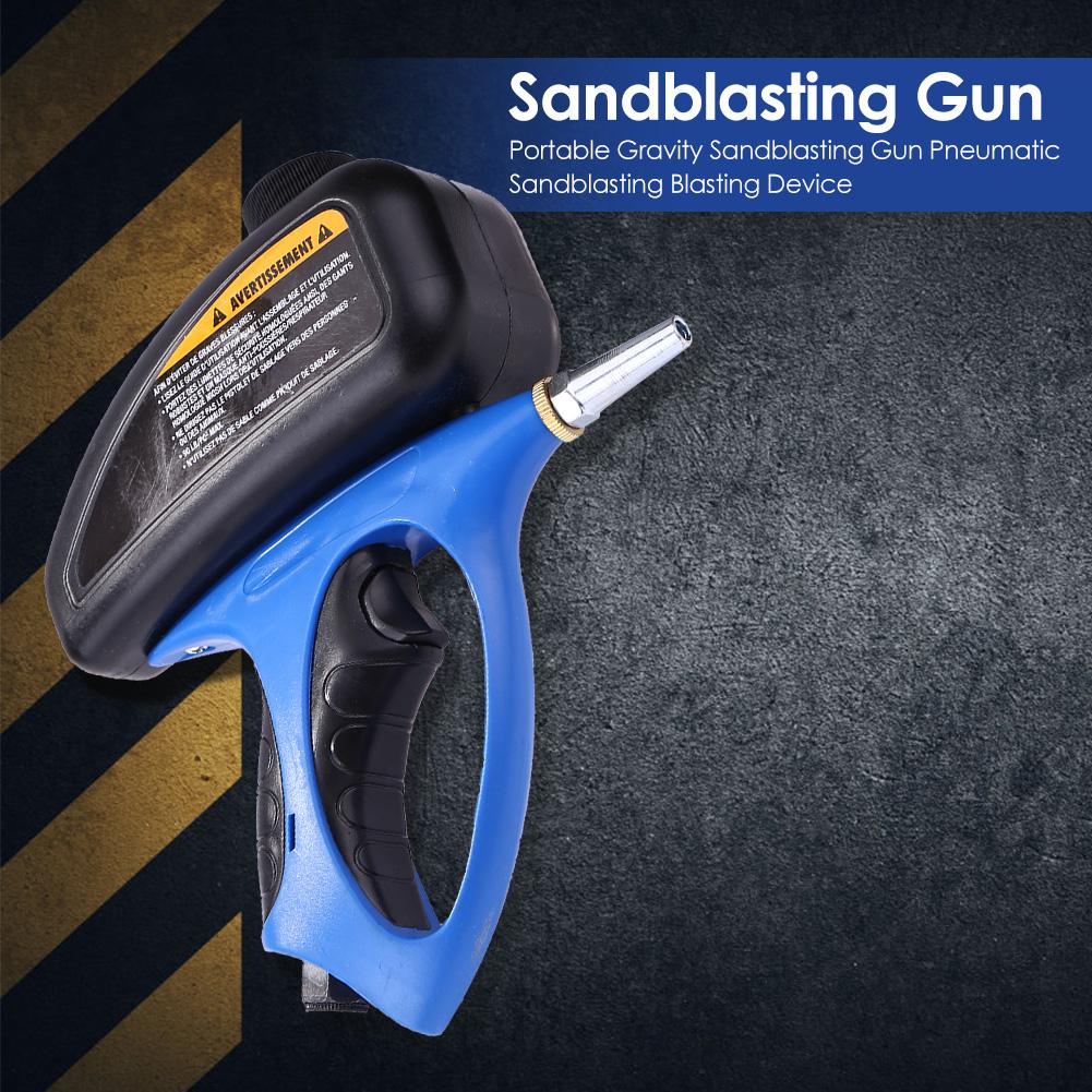 Portable Abrasive Pneumatic Blasting Device Gravity Sandblasting Gun Machine Lightweight Hand-held Easy to Operate