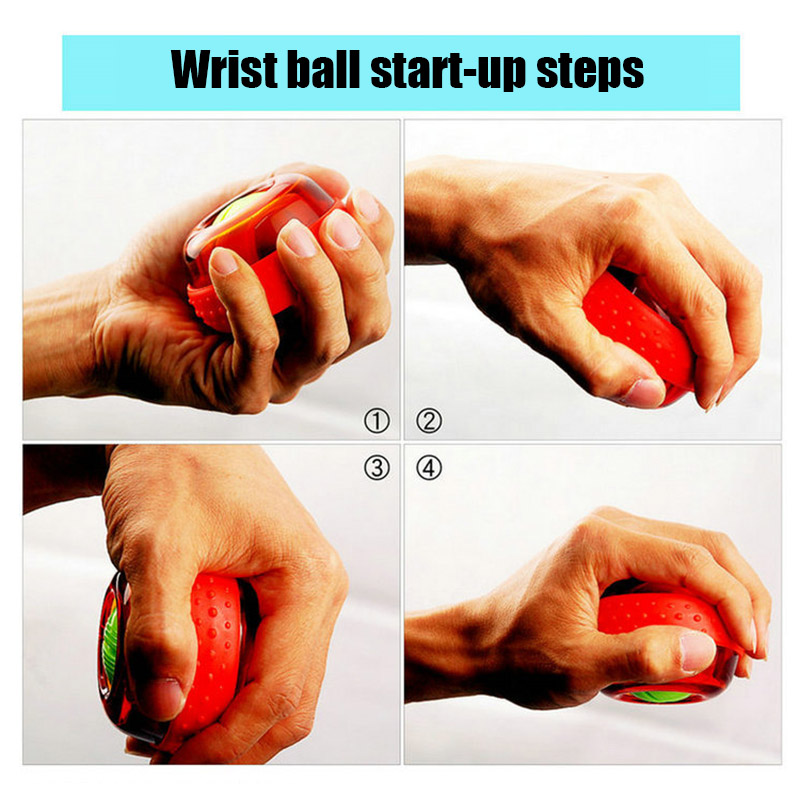 Boule de puissance pour la relaxation des muscles, Gyroscope, LED + compteur de vitesse, exercice de renforcement des mains, Gyro Powerball de Fitness