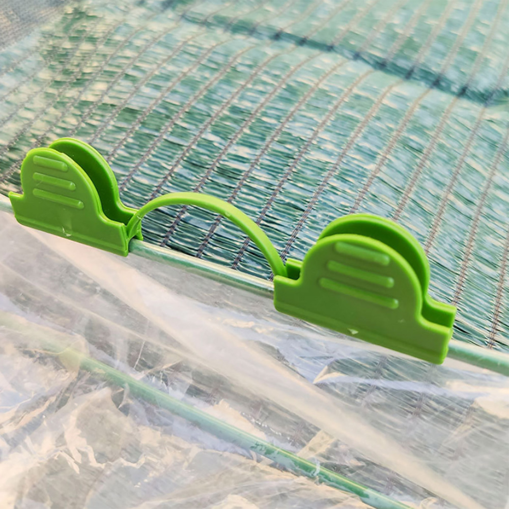 Fixing Clamp Clip Pipe Clamps Elbow Bracket Gardening Supplies PE Plastic 20Pcs GREEN Greenhouse Warm Film Buckle