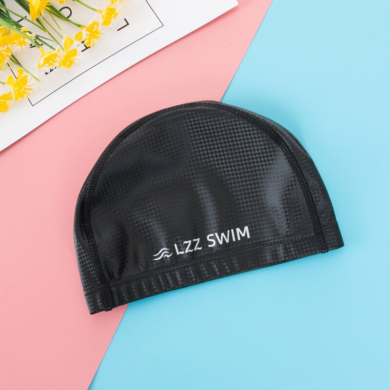 Pu-coating badmuts dames badmuts heren badmuts duiken surfen zwembad baden scuba onderwatervissen zeilmuts zwemtulband: Zwart
