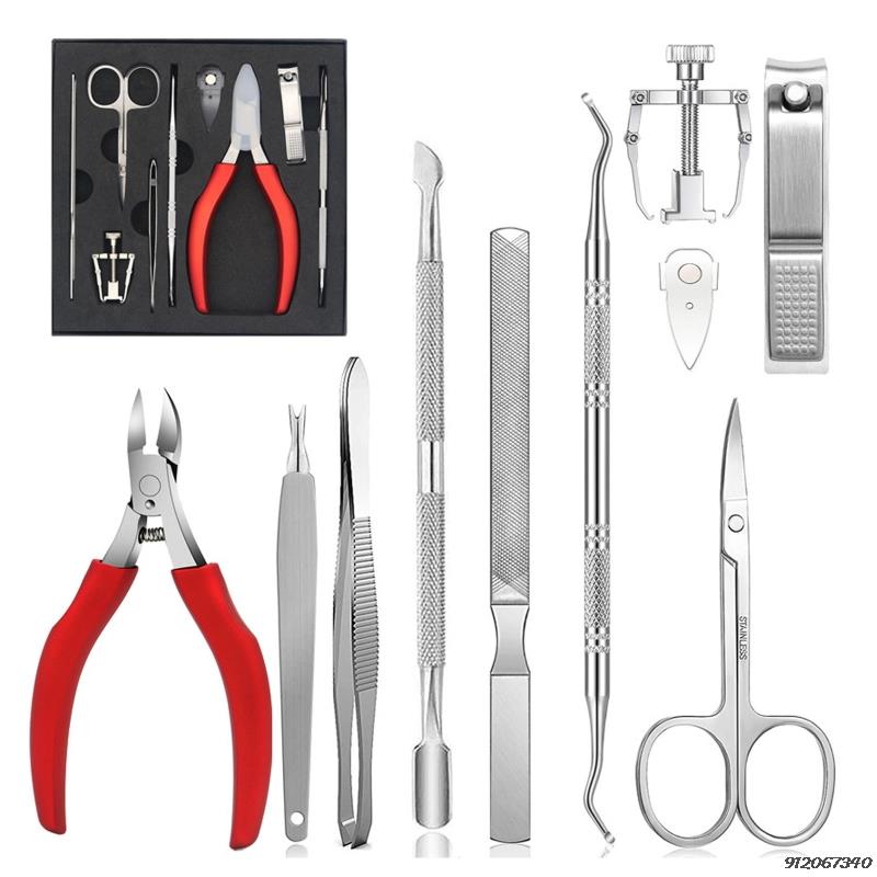 Ingrown Toenail Removal Kit With Case Ingrown Toenail Clippers For Thick Nails Heavy Duty Toenail Clippers For Seniors: Red