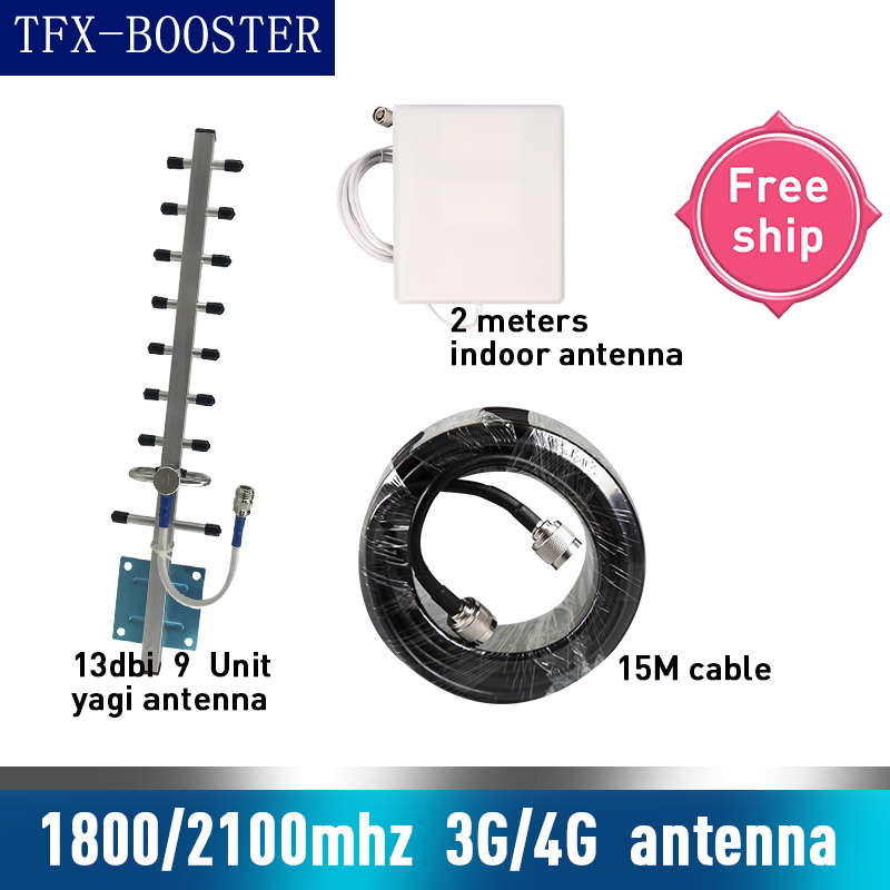 AMPLIFICADOR DE señal móvil, repetidor de red 4G, LTE, DCS, TFX-BOOSTER, 1800mhz, cable de 15m