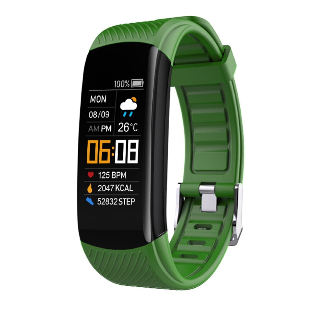 C5S Bluetooth Wasserdicht Herz Rate Schlaf Monitor Fitness Sport Smart Armband: green