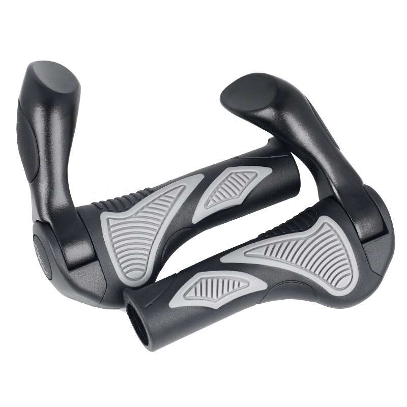 Ergonomic Hand Grips Mold-in Black Grey Dual Color Tone Grip Handlebar End Sheath Casing Hand Rest Good Fit to Palm Taiwan Hafny