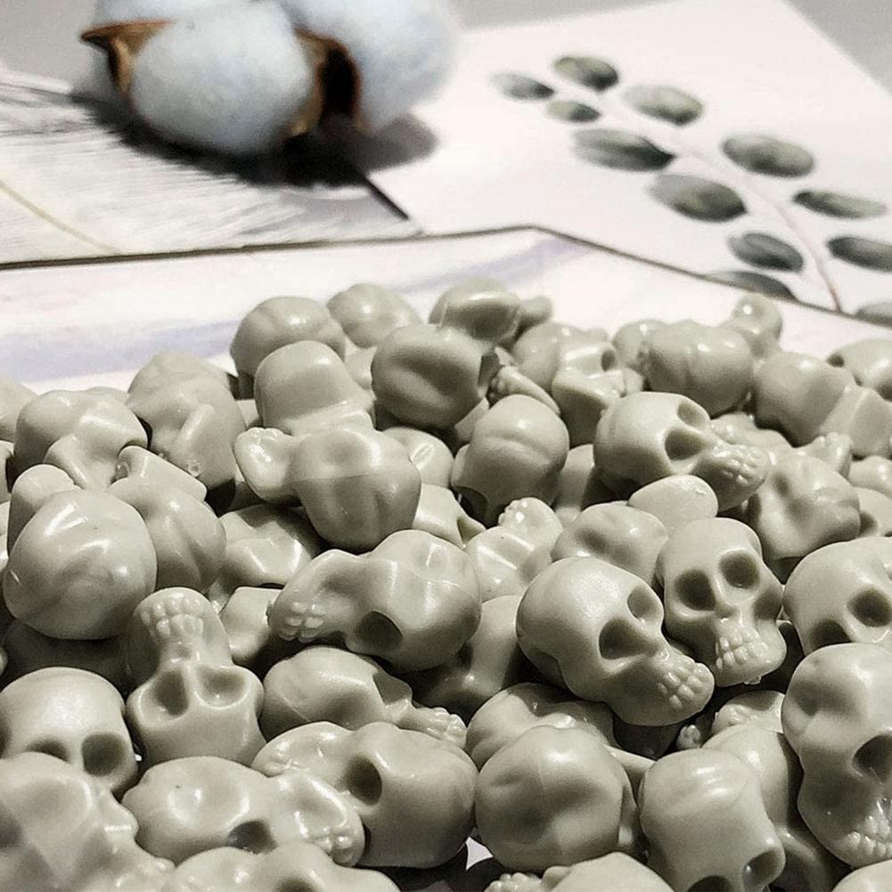 50/100Pcs Halloween Skelet Ornament Halloween Beeldjes Skulls Heads Realistische En Angstaanjagende Mini Skulls Heads Voor Halloween