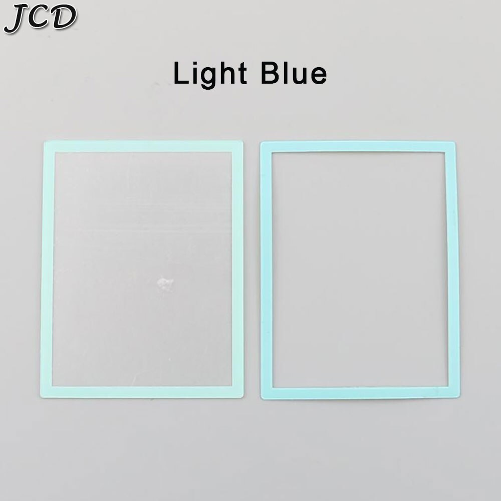 Jcd 2 stuks/partij meerkleurige bovenste lcd-schermlens plastic afdekking + onderste frame vervanging voor nintendo ds lite voor ndsl gameconsole: Lichtblauw