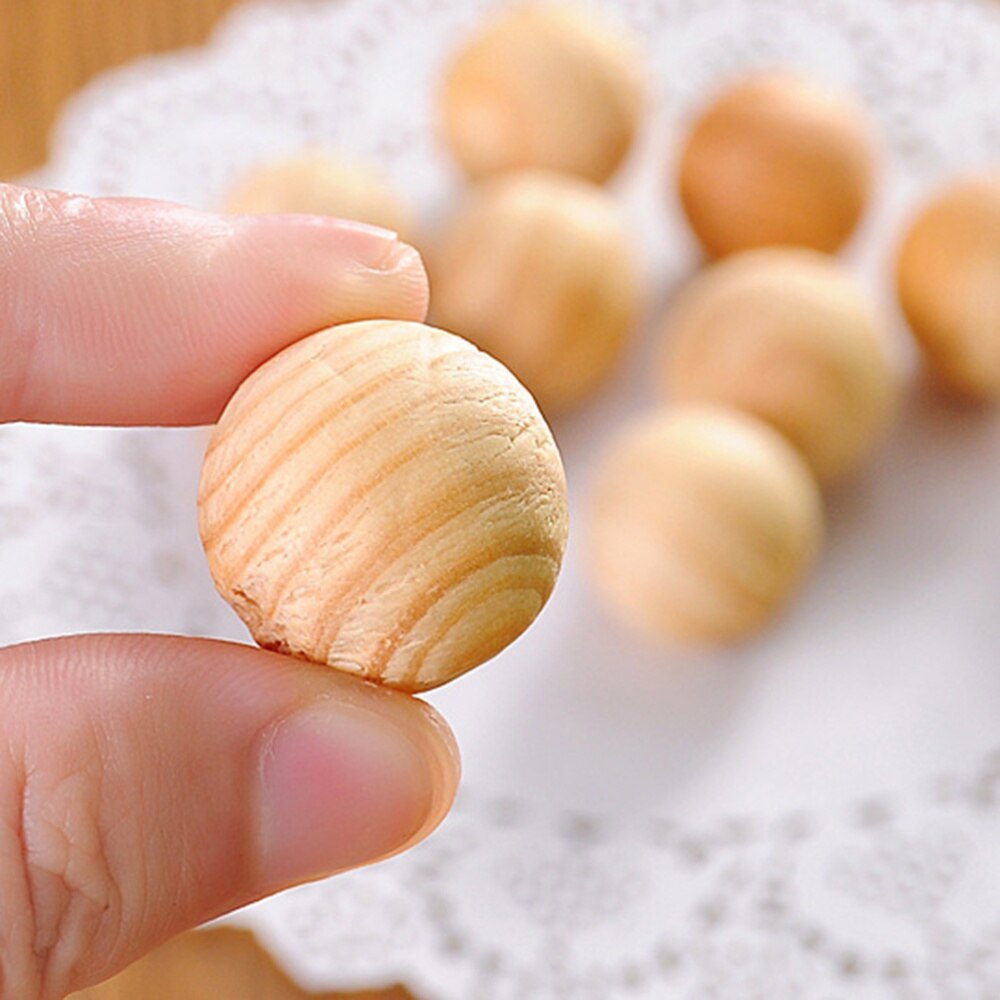 20pcs/pack Natural Cedar Wood Balls Moth Repellent for Drawers Storage Boxes Closets: Default Title