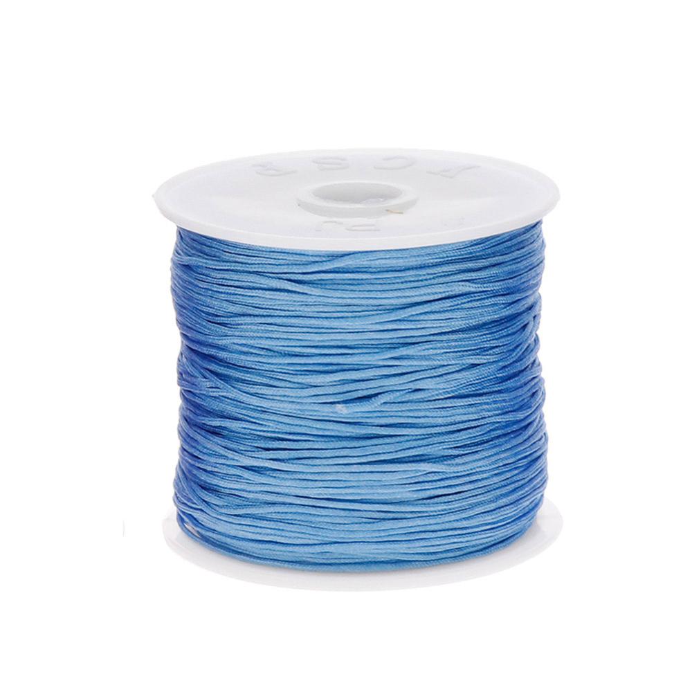 45M/Roll Handcraft Nylon Cord Thread Chinese Knot Macrame DIY Beading String Bracelet Cord Braided String: Light Blue