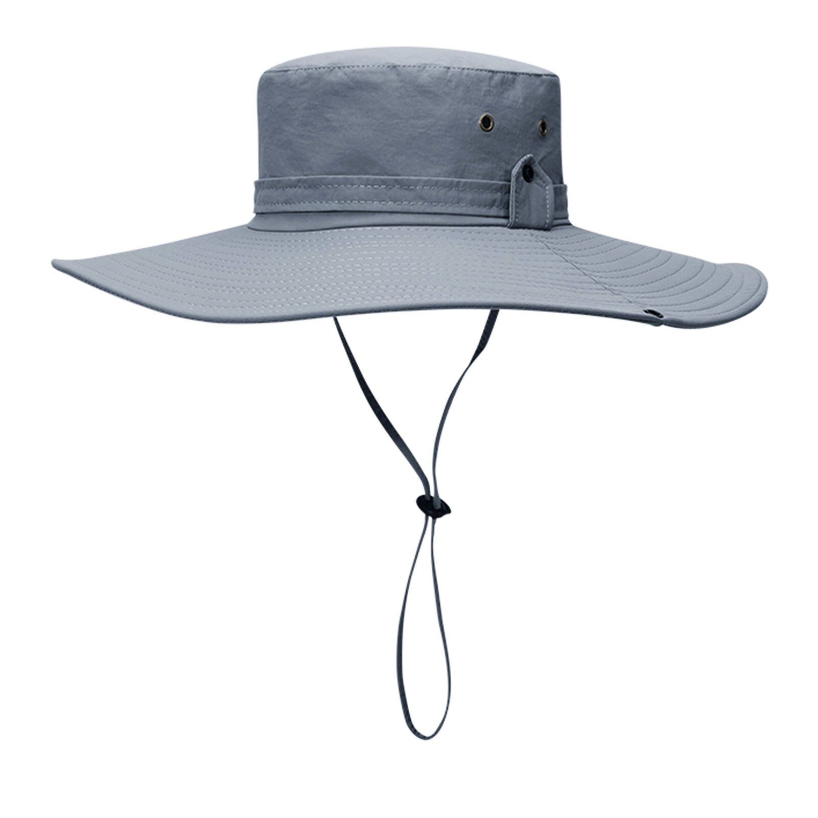 Summer Sun Hat For Man Outdoor Quick-drying Sun-proof Men's Panama Hat Fishing Breathable Male Large Wide Brim Bucket Hats: Light Grey
