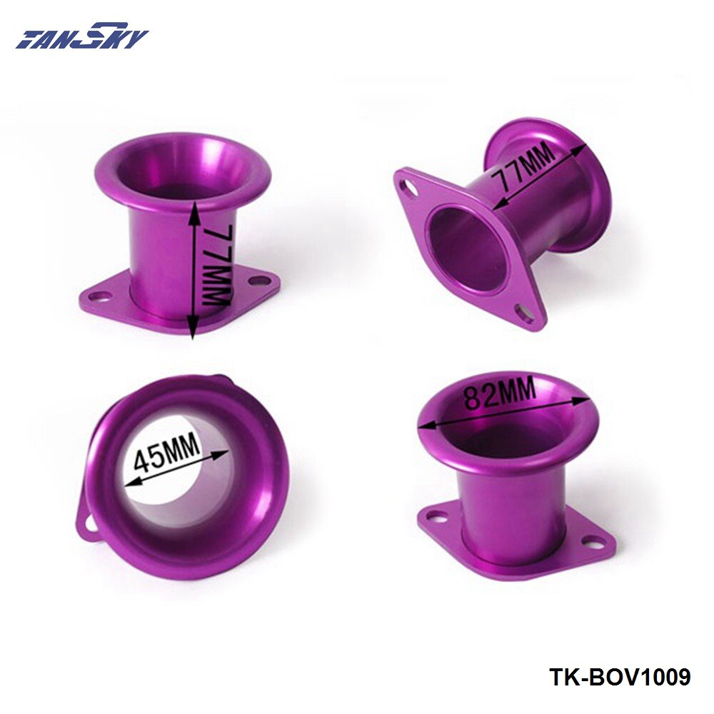 Lila svart aluminium turbo fläns turbo inlopp-bov botton tk-bov 1009