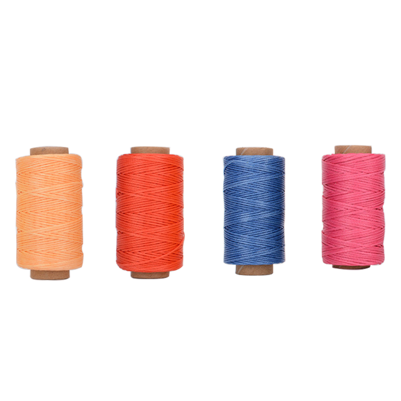 4 Kleur/Set 0.8Mm Dikte Gewaxt Draad Voor Leer Craft Diy Waxkoord Hand Stiksels Draad Platte Gewaxte 40 Kleur Naaien Lijn: Set H / 50m (55Yards)