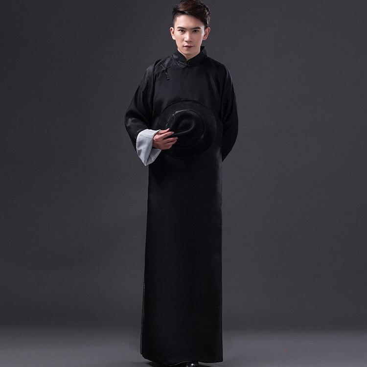 Disfraz tipo túnica tradicional de Príncipe emperador real antiguo chino para hombres: black