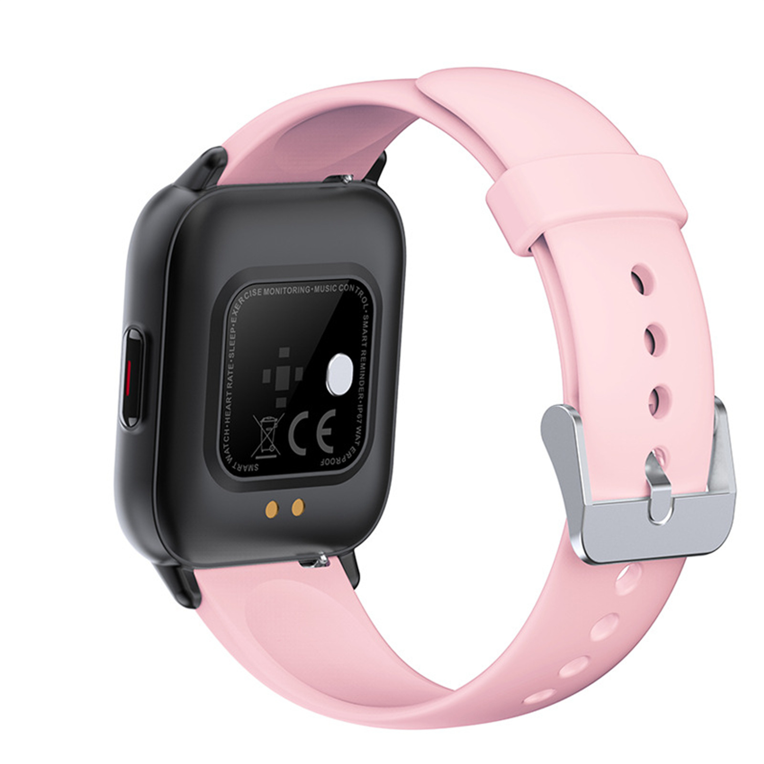 Smartwatch per chiamate Bluetooth, vera temperatura, frequenza cardiaca, orologio per ossigeno nel sangue, smartwatch sportivo multifunzionale da uomo: Colore rosa