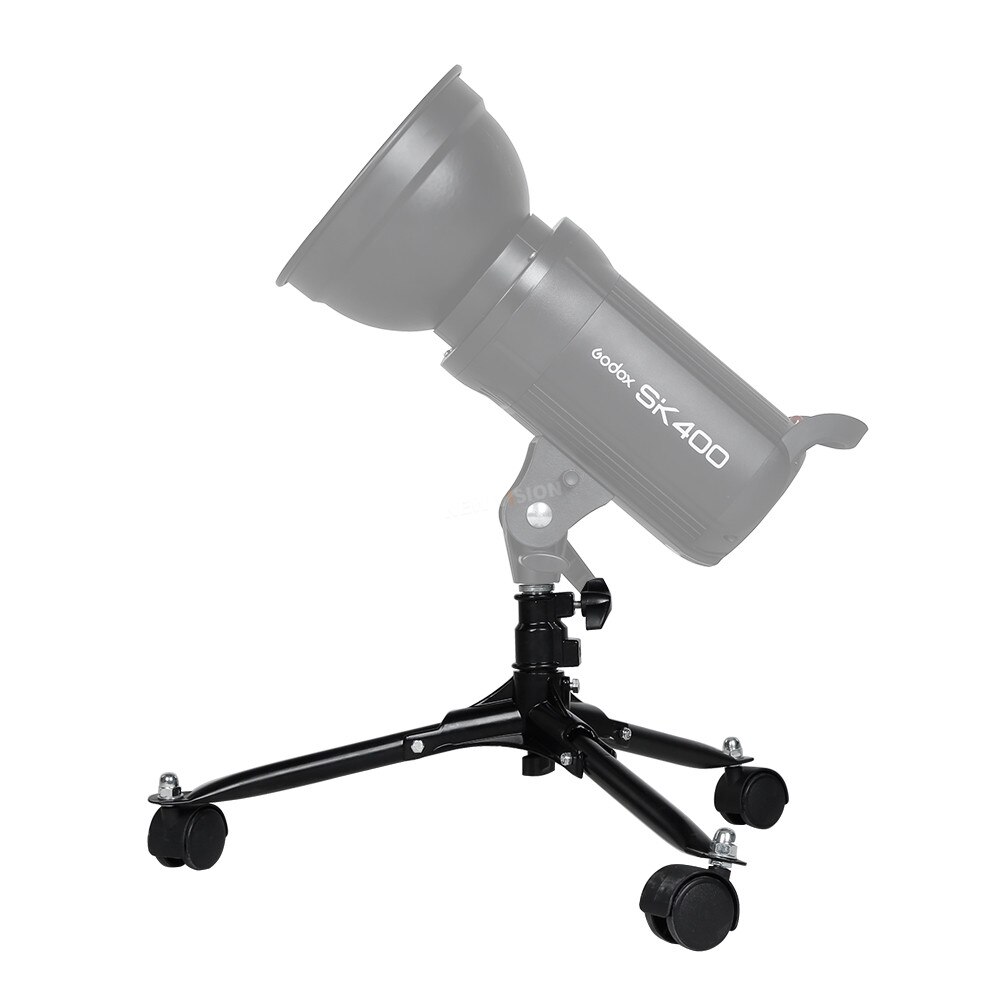 20cm Durable Folding Dolly Wheels Floor Light Stand for Studio Flash