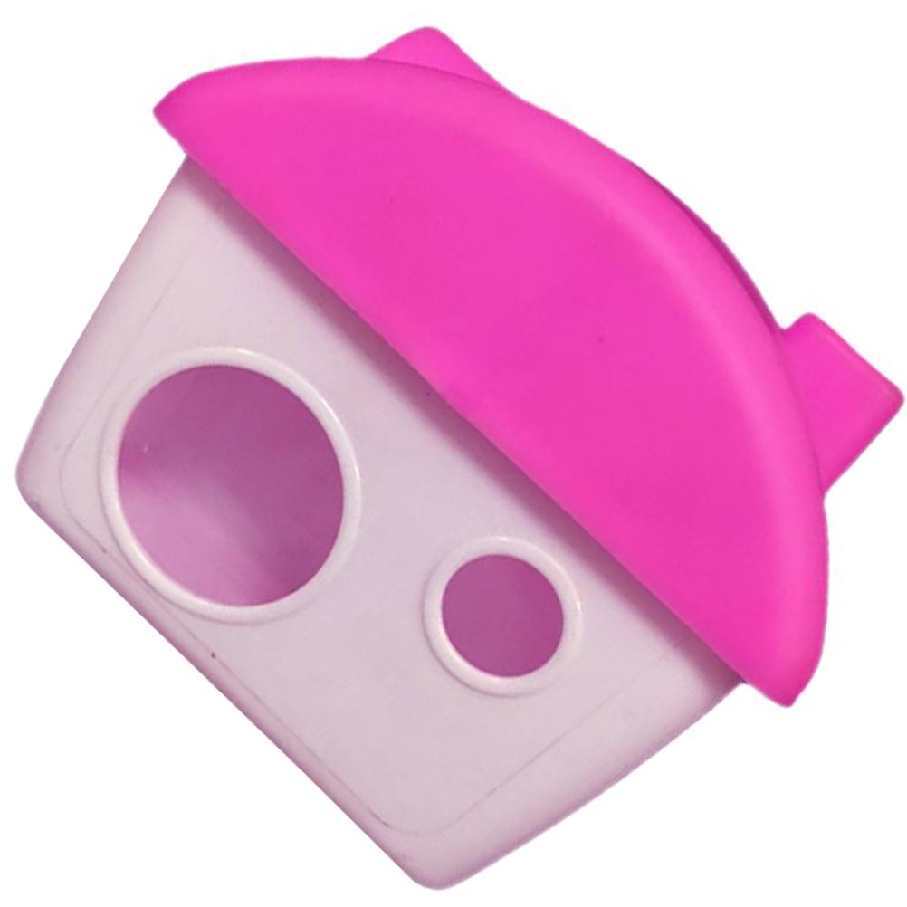 Rosa plástico hamster esconderijo casa castelo para cobaia chinchila brinquedos gaiola acessórios seguro material resistente cor brilhante