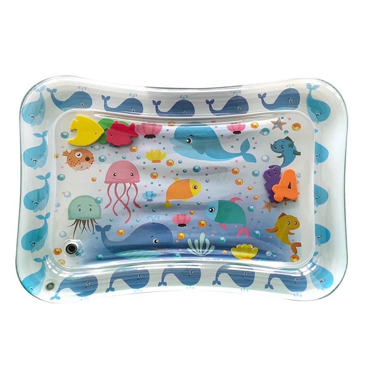 5 soorten watermat baby pvc opblaasbaar geklopt kussen baby waterkussen baby speelmat peuter grappig klopkussen speelgoed: Dolfijn