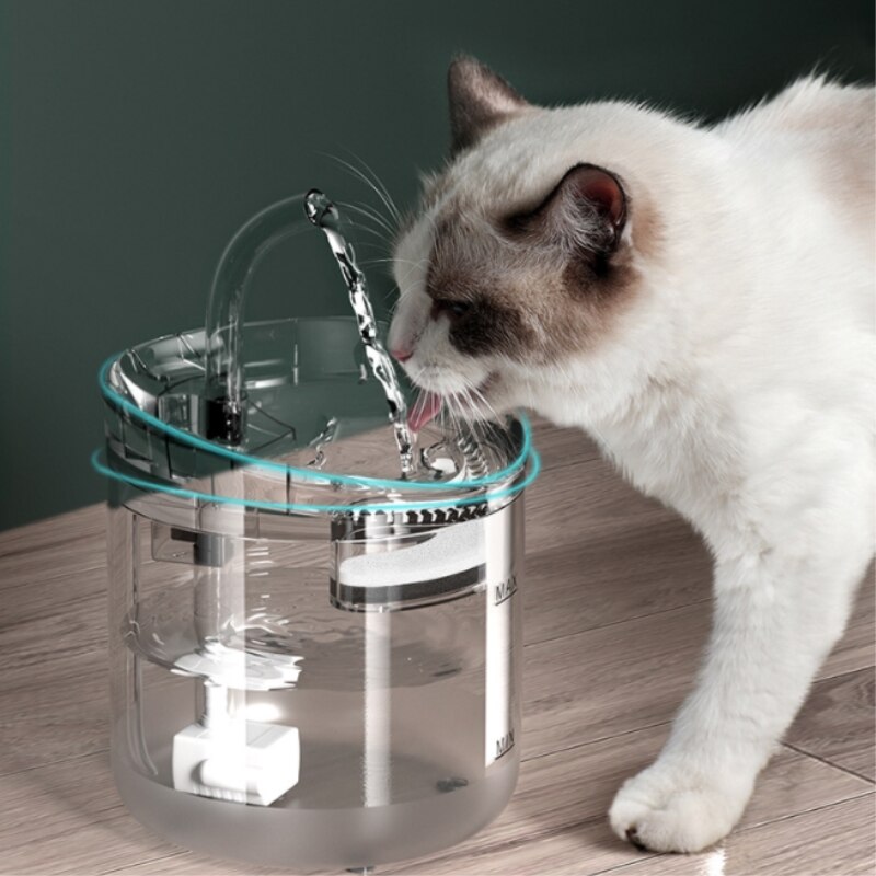 Dispensador de agua para mascotas, filtro de circulación automático, inteligente, para perros y gatos,