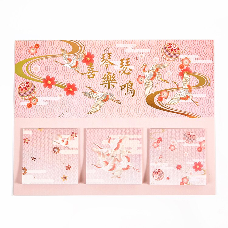 60 pcs Chinoiserie Post Notes Retro Fly Crane Sakura Memo Pads Bullet Journaling Accessories Sticky Note Aesthetic Stationery: A