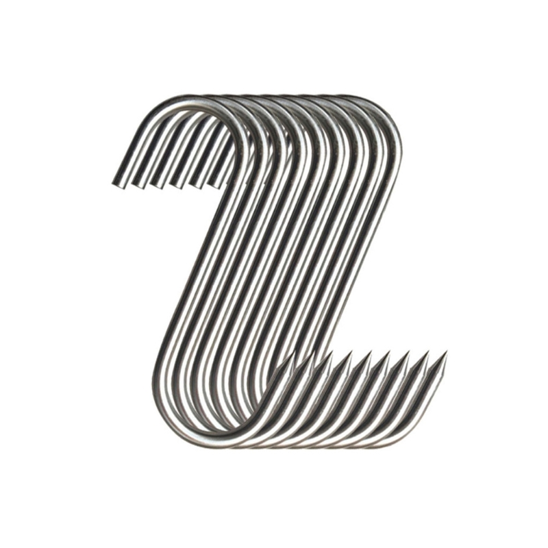 20pcs Stainless Steel Butcher's Hook with Sharp Tip for butcher Shop Kitchen And Cold Smoking Practical Hook