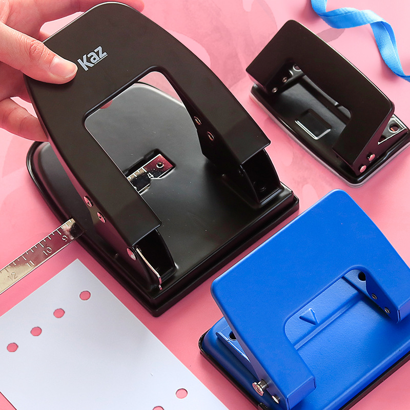 Dubbele Perforator Mini Handleiding Gat Ponsmachine Kleine A4 Losbladige Papier Briefpapier Binding Ring