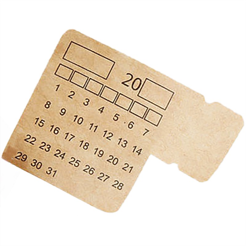 Autocollant en 2 pièces pour carnet de notes | Étiquette Index mensuel, pour planificateur, accessoires feuille de Slip, papier Kraft,