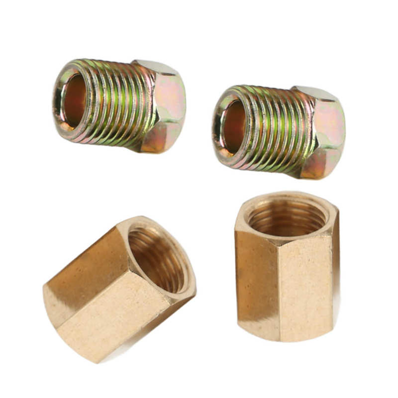Brake Line Union Brake Line Fittings Solid Lightweight High Hardness for 1/4inch Brake Tube