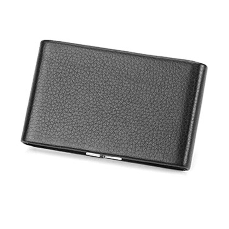 PU Leather Business Card Holder For Man Aluminum Bank Credit Card Case Protection RFID Blocking Organizer