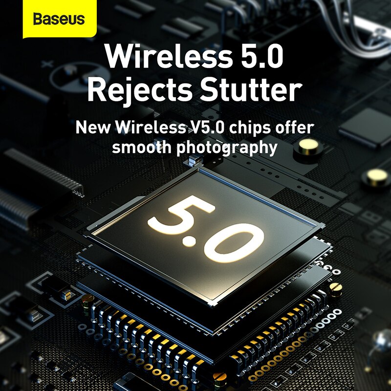 Baseus Smart Bluetooth Selfie Stick 360° Rotation Al Following Shot Tripod Head Auto Face Object Tracking Hands-free Shooting