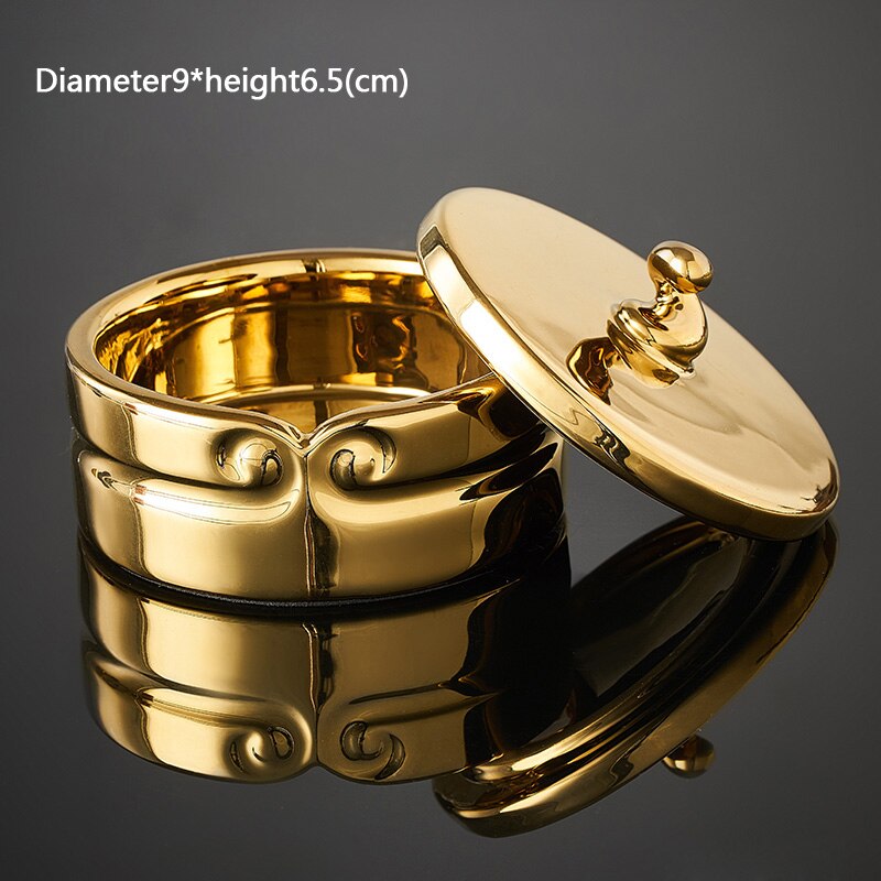 Luxe Keramische Asbak Met Deksel Woonkamer Salontafel Decoratie Stofdicht Draagbare Asbak Home Hotel Office Levert: I