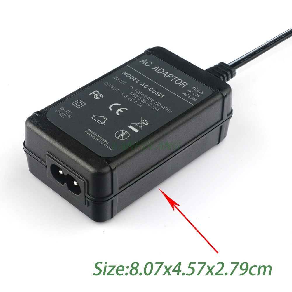 LANFULANG AC-L200 AC Power Adapter/Carregador para Sony DCR-SR52 DCR-SR57 DCR-SR62 DCR-SR65 DCR-SR72 DCR-SR82 DCR-SX40 DCR-SX43