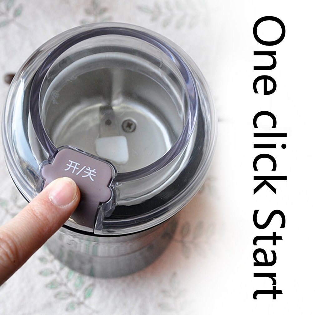 Mini Electric Grinder Coffee Bean Powder Machine Single Stirring Blade Powerful Spice Nuts Seeds Coffee Bean Grind Machine