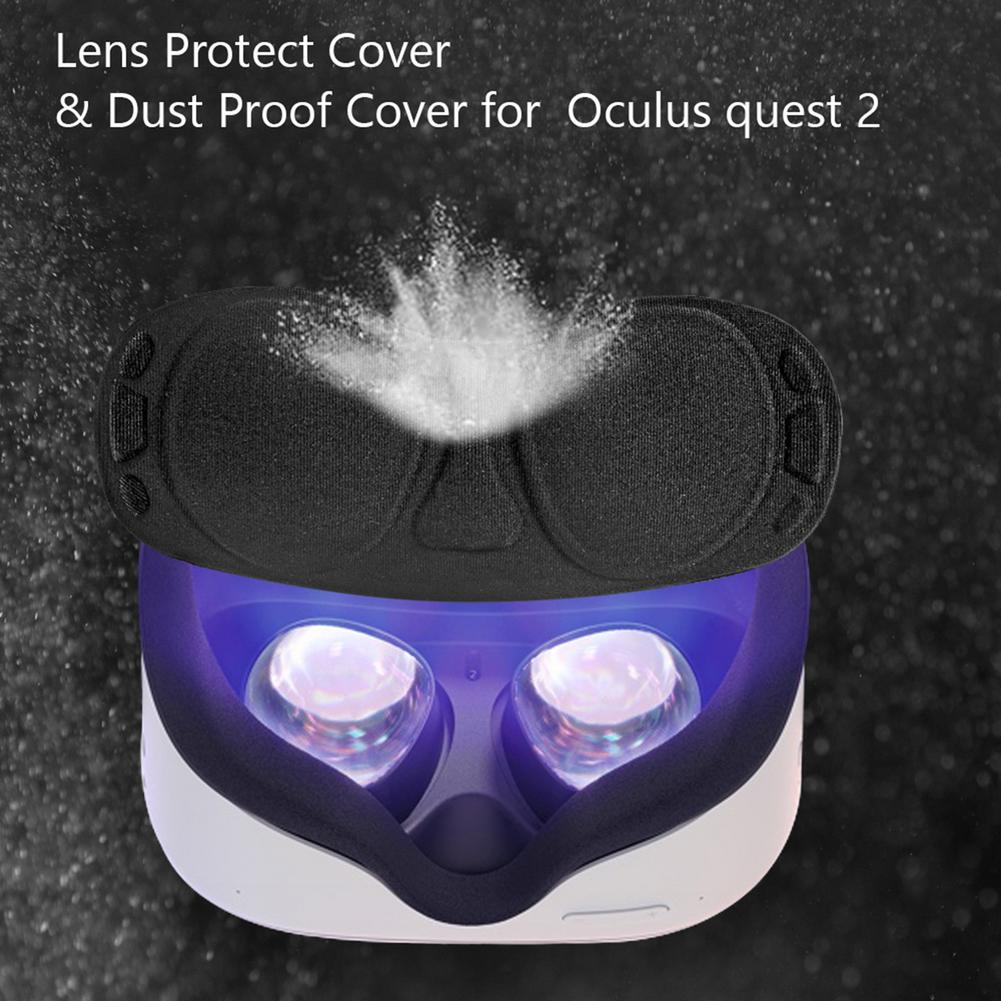 Para oculus quest 2 vr fone de ouvido lente capa à prova de poeira anti-risco lente capa protetora caso realidade virtual acessórios