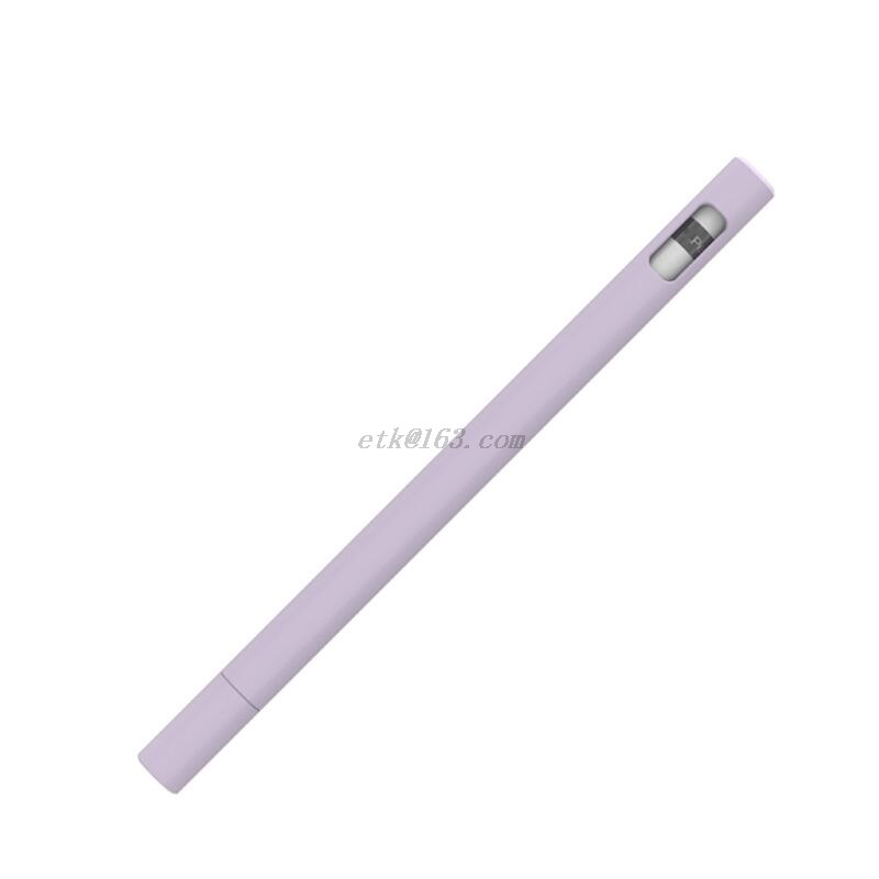 Triangle Anti-scroll Silicone Protective Case Pouch Cap Holder Nib Cover Skin For Apple Pencil 2 for iPad Pencil 2nd: Purple Pencil 1