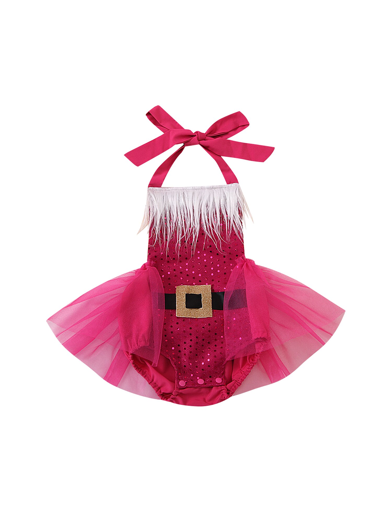 Meisjes Kerst Jurk, Kleurrijke Pluizige Bell Rok, Kerst Kostuum: 3 / 9m