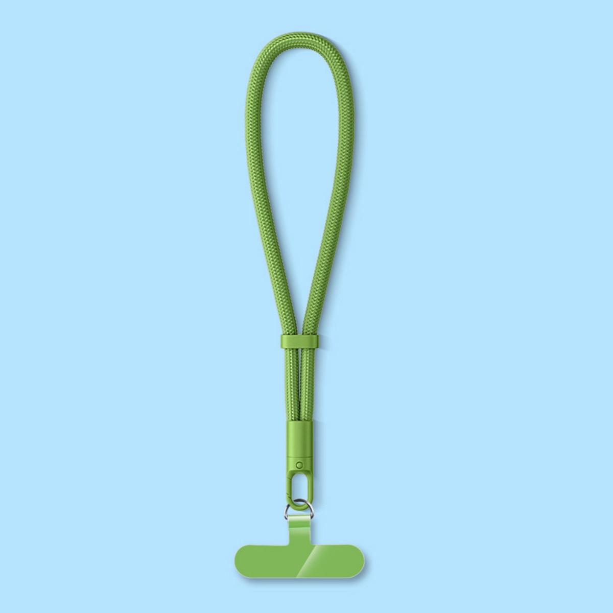 Universal Adjustable Mobile Phone Lanyard Short Wrist Strap with Self-locking Anti Durable Polyester Phone Strap: Green