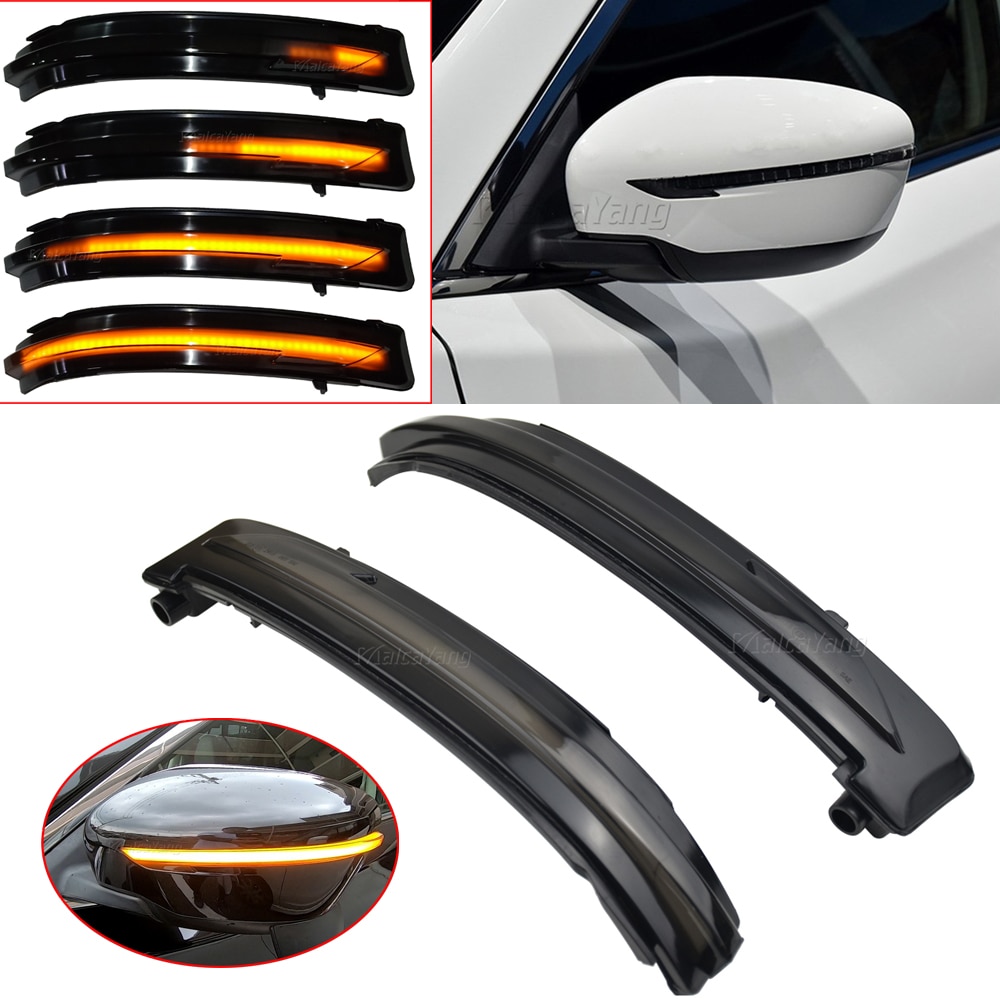 Sequential Rearview Mirror LED Dynamic Turn Signal Light For Nissan X ...