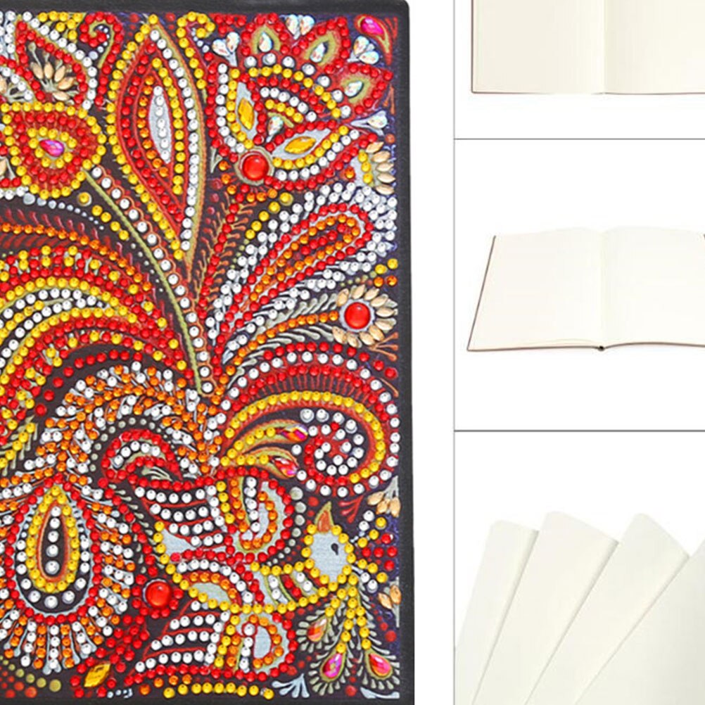 DIY 5D Diamant Schilderij Notebook Hars Strass Decor Kleurrijke Schilderij A5 Notebook Kruissteek Ambachten Sticker Diamant Mozaïek