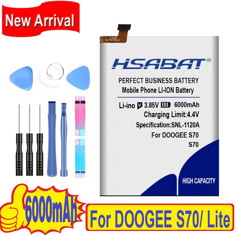 Batería HSABAT para Doogee Mix 2/S60/BL12000 BL12000 Pro/BL7000/MIX/BL5000/S70 S70 Lite/S30/Y6 Y6C Y6 piano de 5,5 pulgadas/X60 X60L