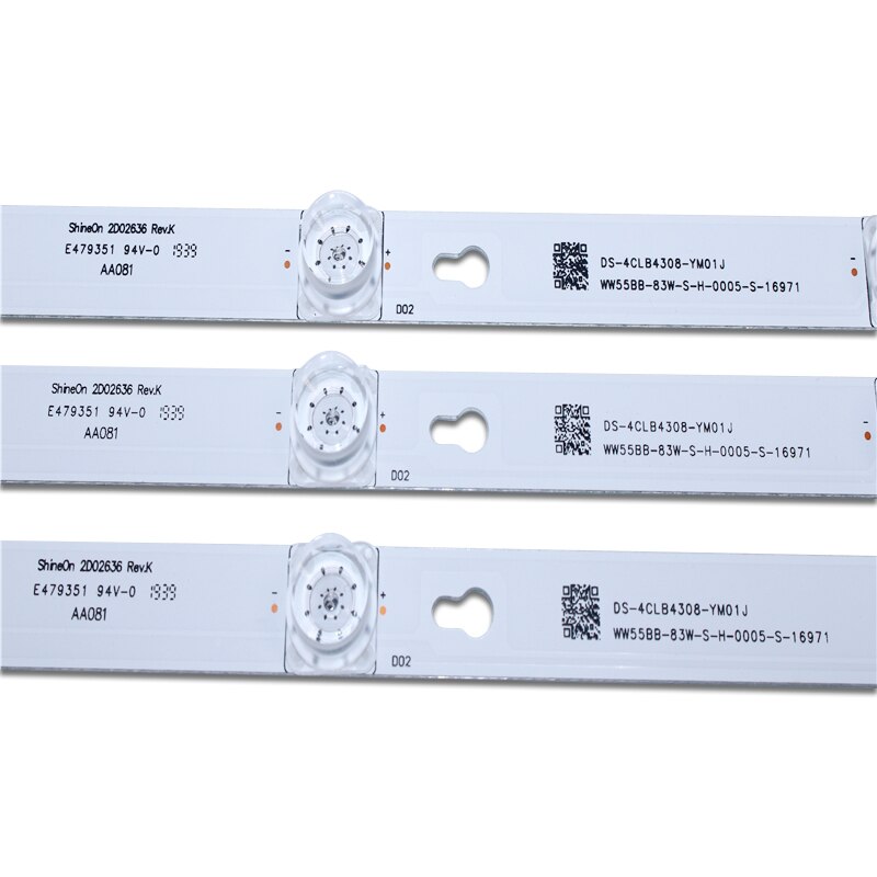 LED backlight strip 8 lamp voor TCL 43 "TV D43A810 L43F1B L43P1A-F 43HR330M08A2 V5 Shine0n 2D02636 DS-4C-LB4308-HR02J