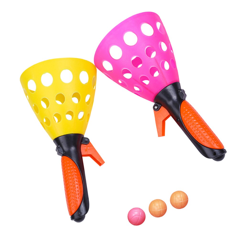 1 Pair Launch and Catch Balls Game Children Toss Game Parent-child Outdoor Garden Backyard Interactive Play Activity for Kids an